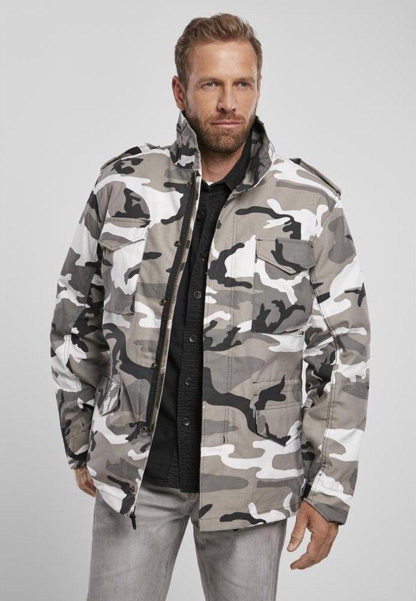 Urban Classics Jacket -5XL- M-65 Field Wit/Grijs