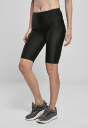 Urban Classics Korte cycle broek -3XL- High Waist Shiny Rib Zwart