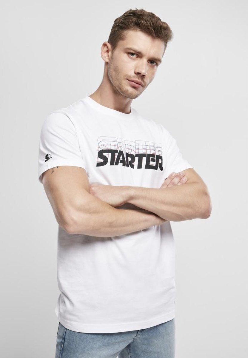 Starter Heren Tshirt -M- Multilogo Jersey Wit