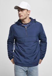 Urban Classics Pullover Jas -L- Basic Blauw
