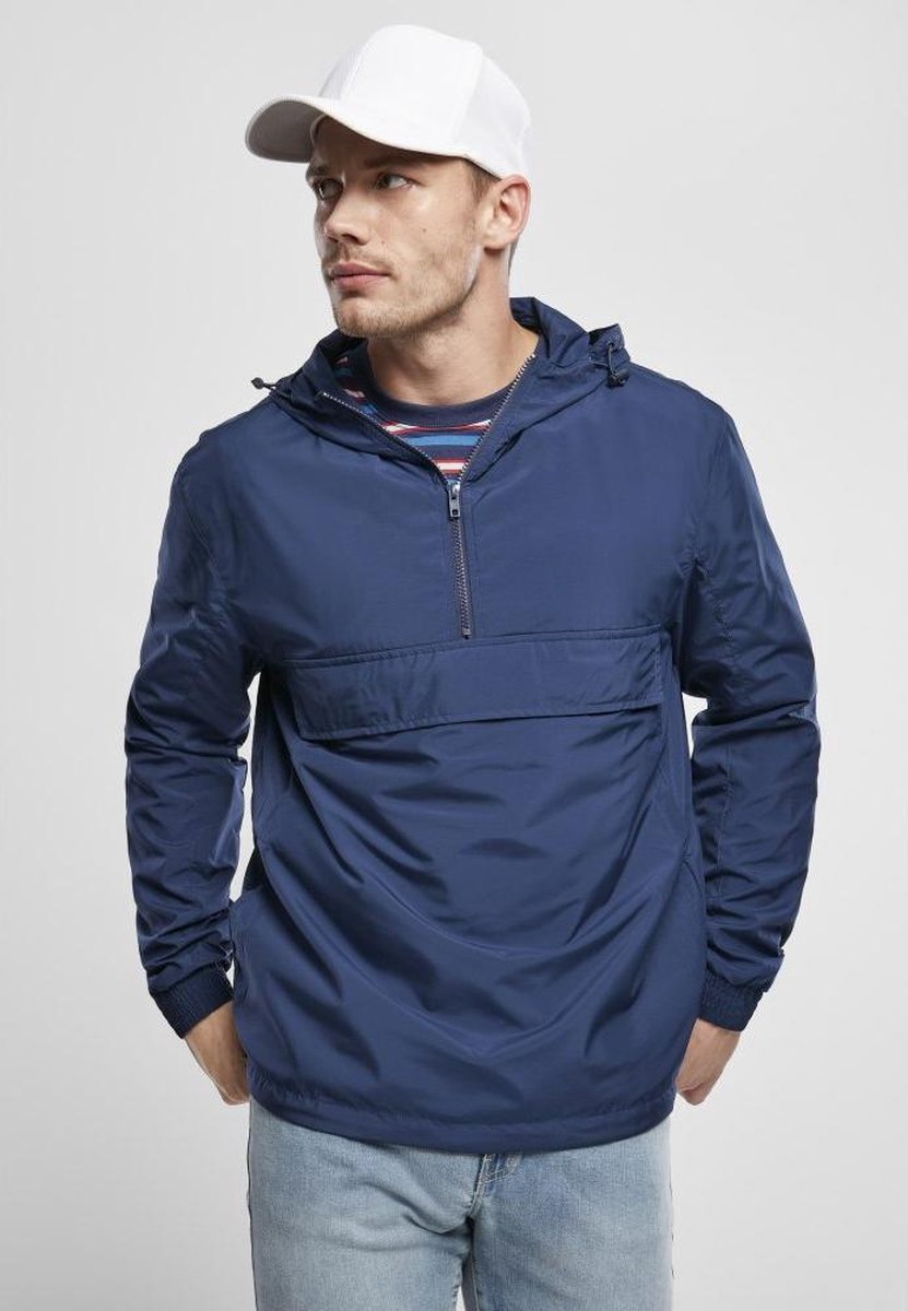 Urban Classics Pullover Jas -L- Basic Blauw