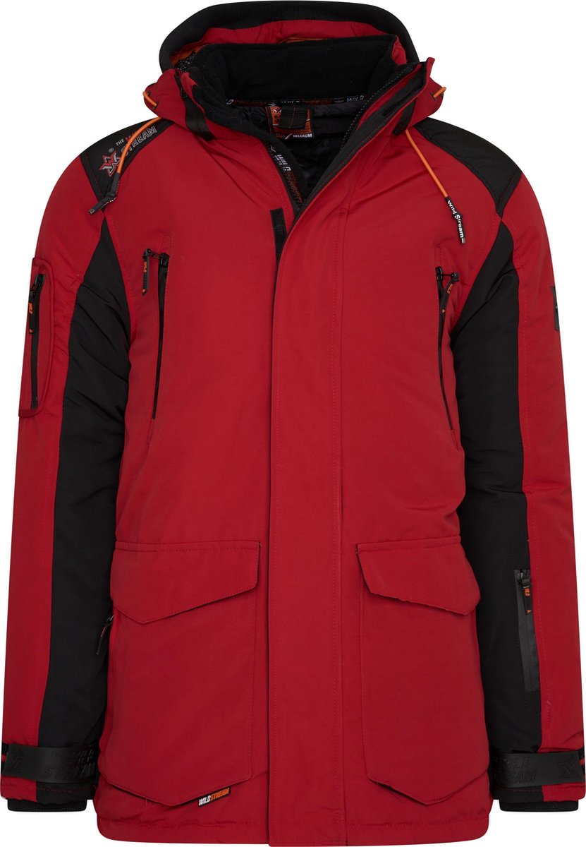 Wildstream - Heren Winterjas - Outdoorjas - Model Leeski - Red-Maat S