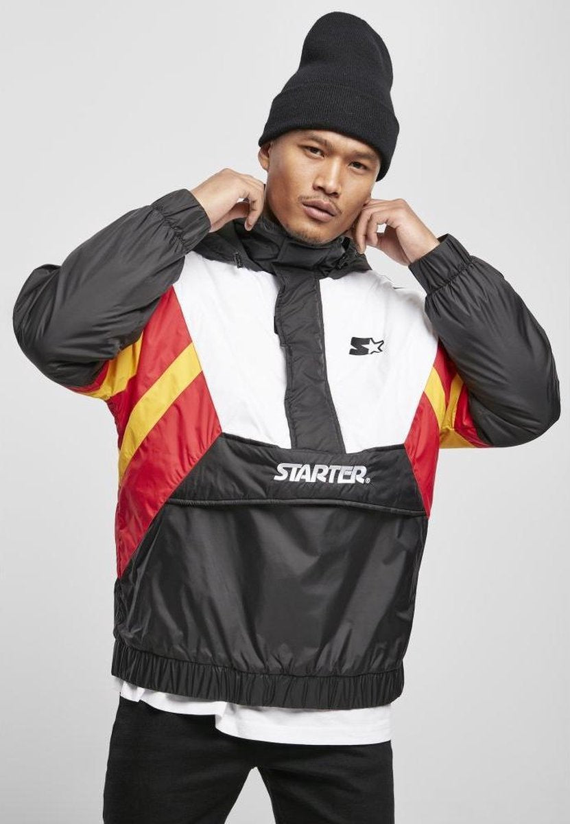 Starter Pullover Jas -2XL- Starter Color Block Half Zip Retro Multicolours