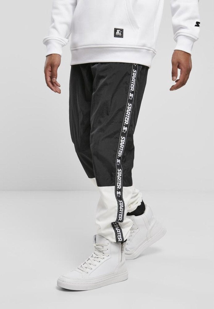Starter Heren joggingbroek -L- Logo Zwart/Wit