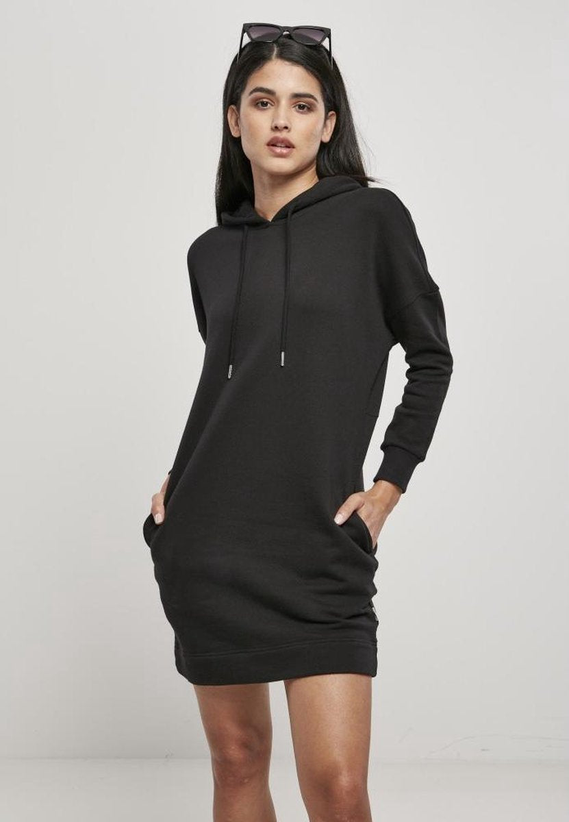 Urban Classics Korte jurk -L- Organic Oversized Terry Hoody Zwart