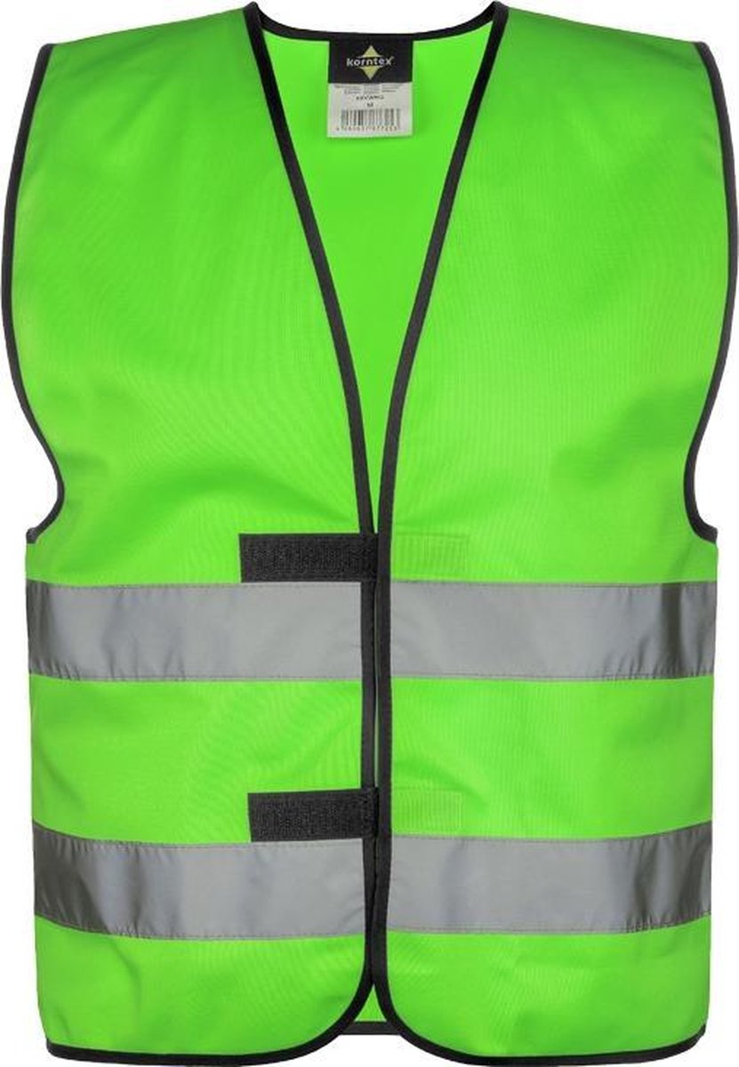 KX500 Korntex Veiligheidshesje volwassen EN ISO 20471 / EN 1150 - Maat S - Unisex – Neon Groen