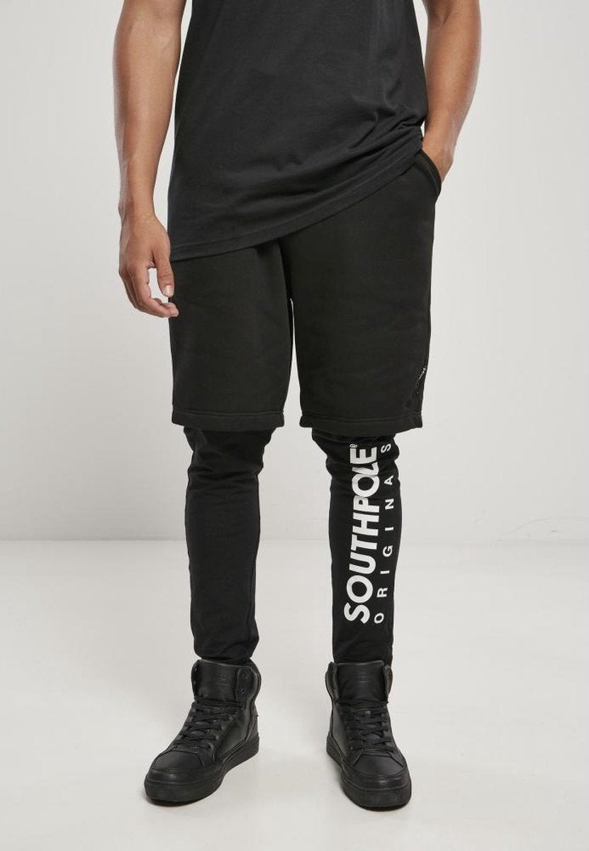 Southpole Trainingsbroek -M- Fleece Zwart
