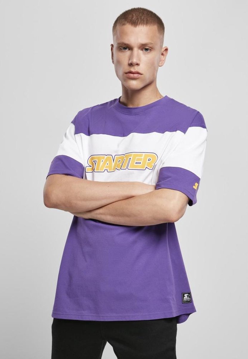 Starter Heren Tshirt -S- Block Jersey Paars