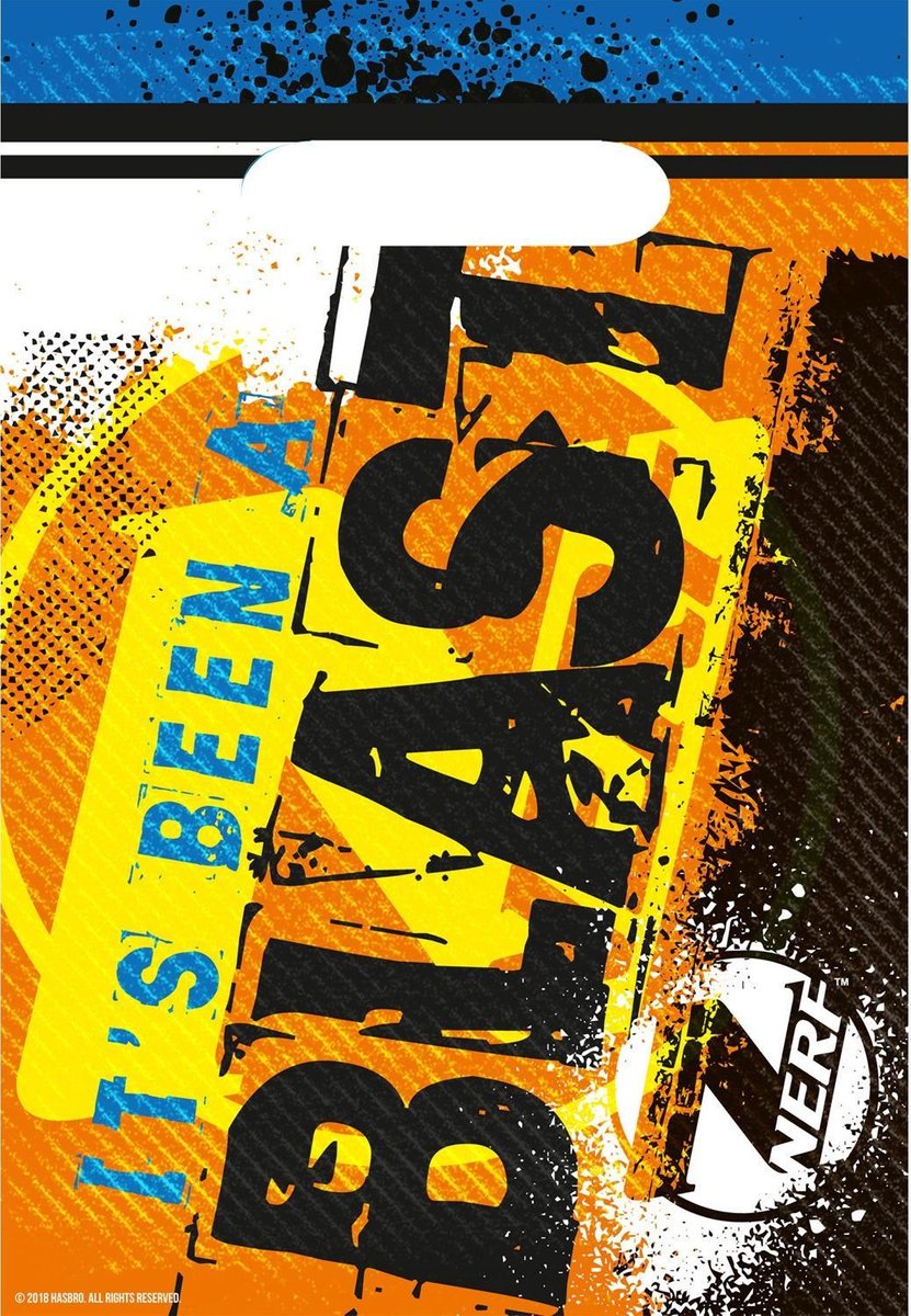 Nerf Feestzak It's Been A Blast 23 X 16 Cm Oranje