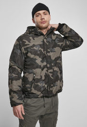 Urban Classics Windbreaker jacket -5XL- Frontzip Zwart/Bruin