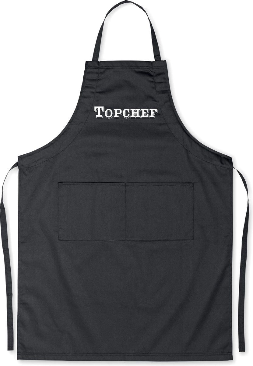 Mijncadeautje - Luxe schort - Topchef - zwart