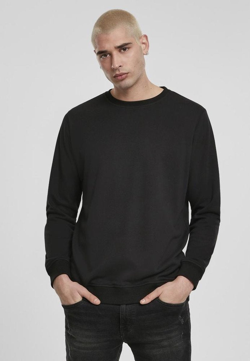 Urban Classics Sweater/trui -XL- Basic Terry Crew Zwart