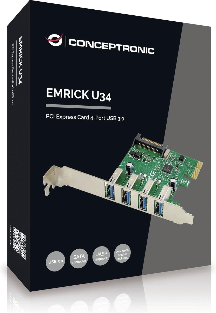 Conceptronic EMRICK02G interfacekaart/-adapter USB 3.0 Intern