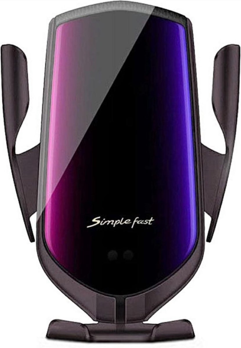 R2 auto telefoonhouder met Qi lader - draadloze oplader en autohouder-360 graden rotatie met Infrarood  - Automatische autohouder - voor Samsung Galaxy S9+/S8/S8+/Note 8/5/ Apple iPhone 8/8 Plus/X/XS/max/XR