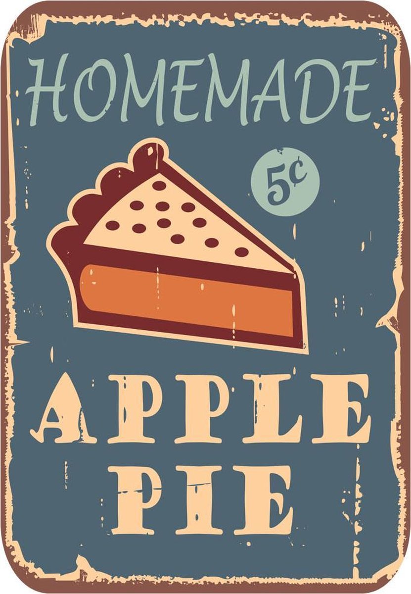 Papillon Afdruipmat met print - antislip keukenmat - apple pie - 50x40 cm