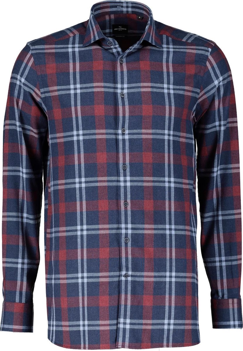 Jac Hensen Overhemd - Modern Fit - Blauw - 3XL Grote Maten