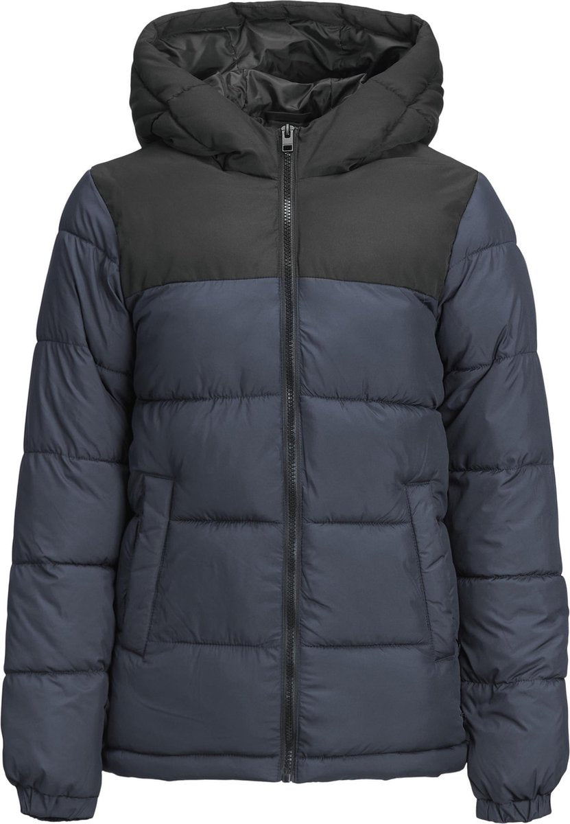 JACK&JONES JUNIOR JJPAUL PUFFER HOOD JR Jongens Jas - Maat 140