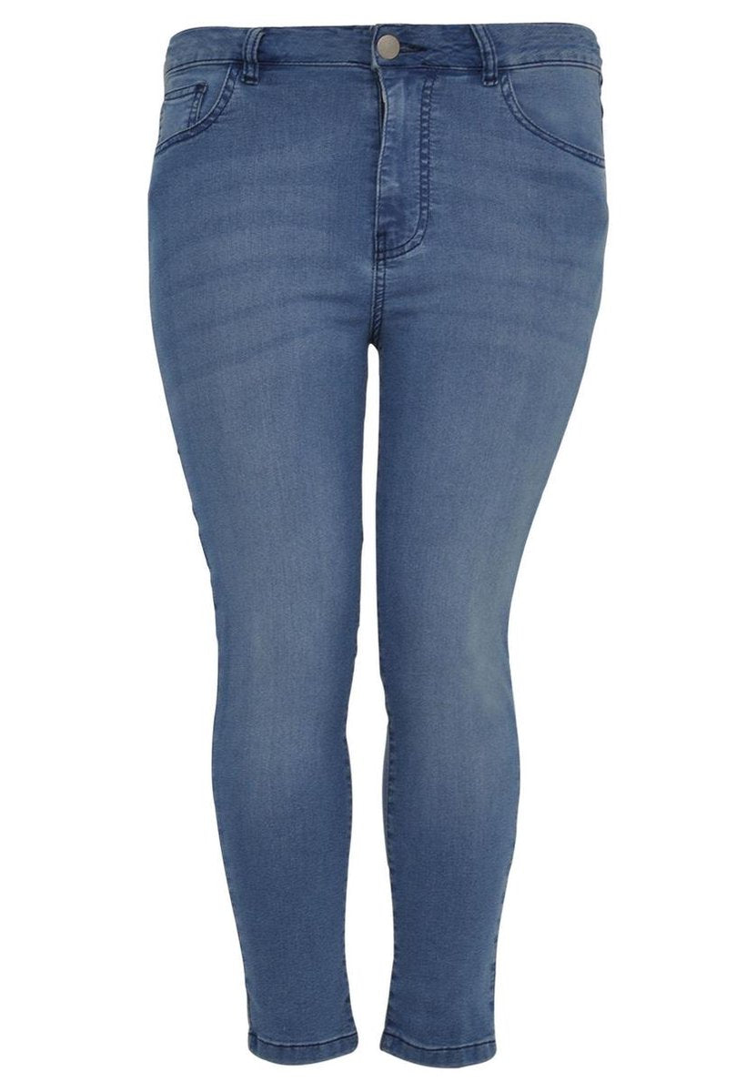 Yoek | Grote maten - dames jeans skinny 7/8 - lichtblauw