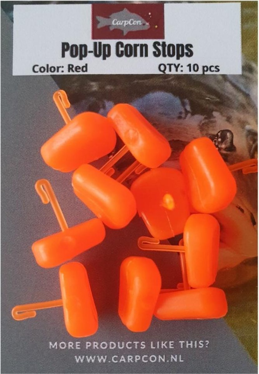 Pop Up Corn Stoppers - Rood - 10 stuks - Plastic Aas Fake Food - Drijvende mais