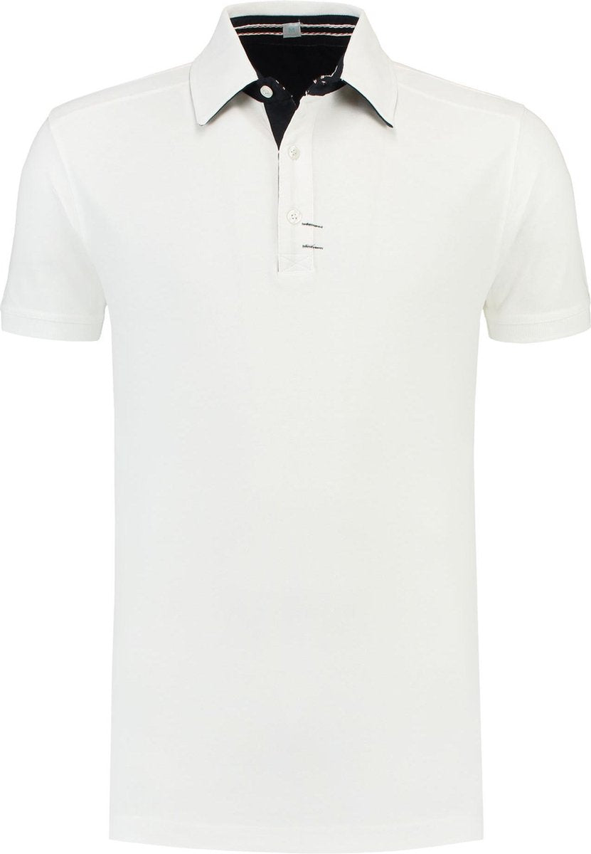 L&S Polo Contrast Cot/Elast SS for him