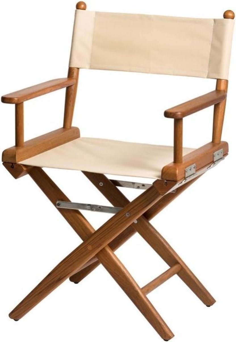 Regisseursstoel Teak DeLuxe met Beige Canvas