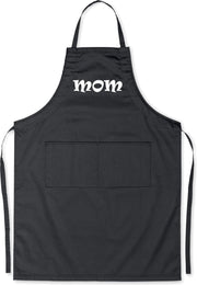 MOM - Luxe Schort Keukenschort met tekst - Zwart