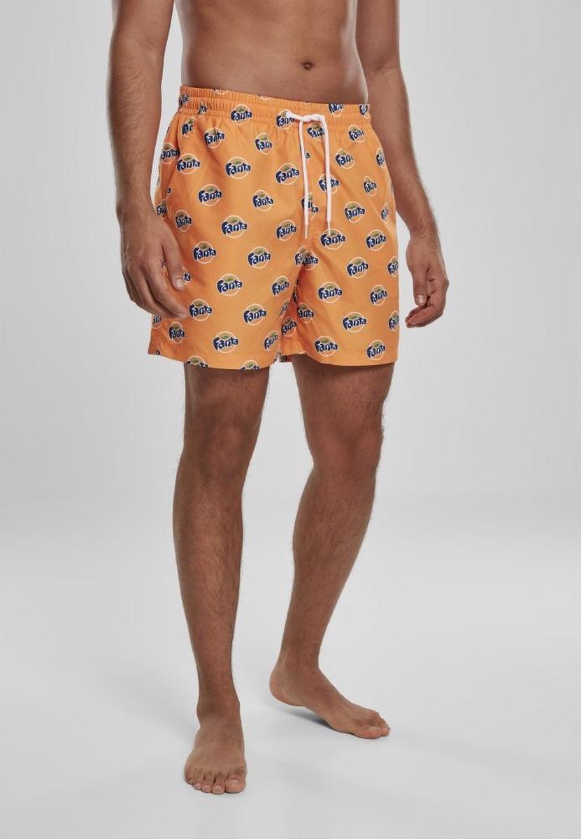Urban Classics Coca Cola Zwemshorts -XS- Fanta Logo Oranje