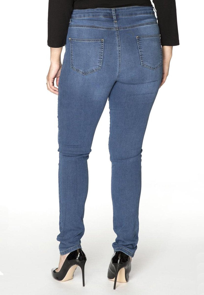 Yoek | Grote maten - dames jeans skinny fit -  lichtblauw