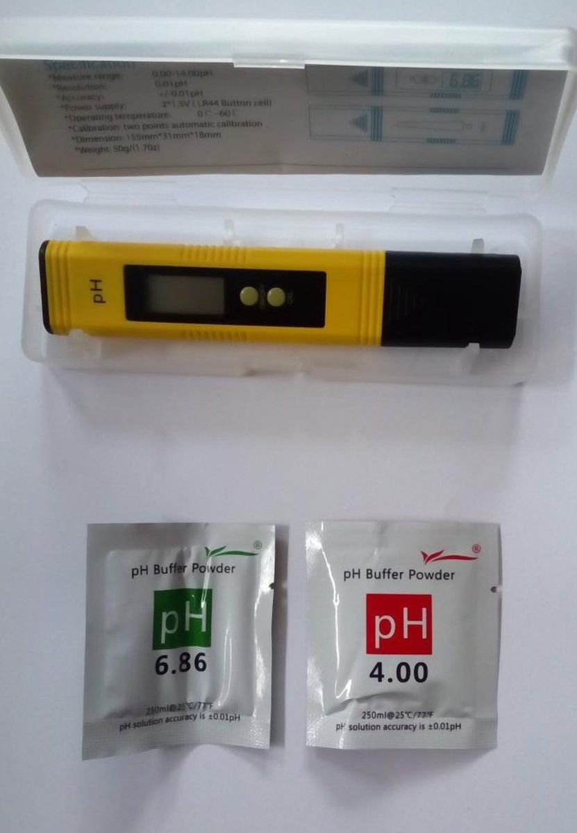 Digitale PH Meter LCD Model met opbergbox!