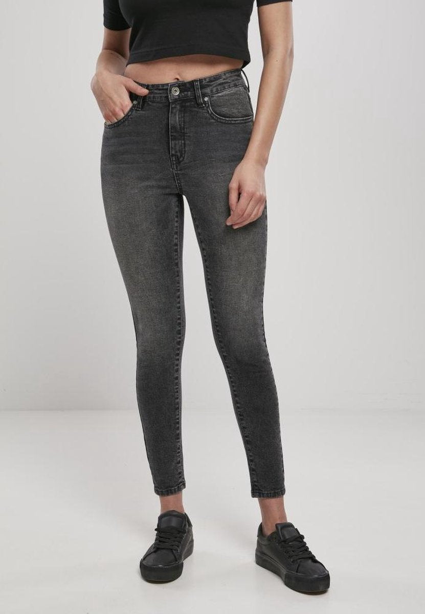 Urban Classics Skinny jeans -26/30 inch- High Waist Zwart