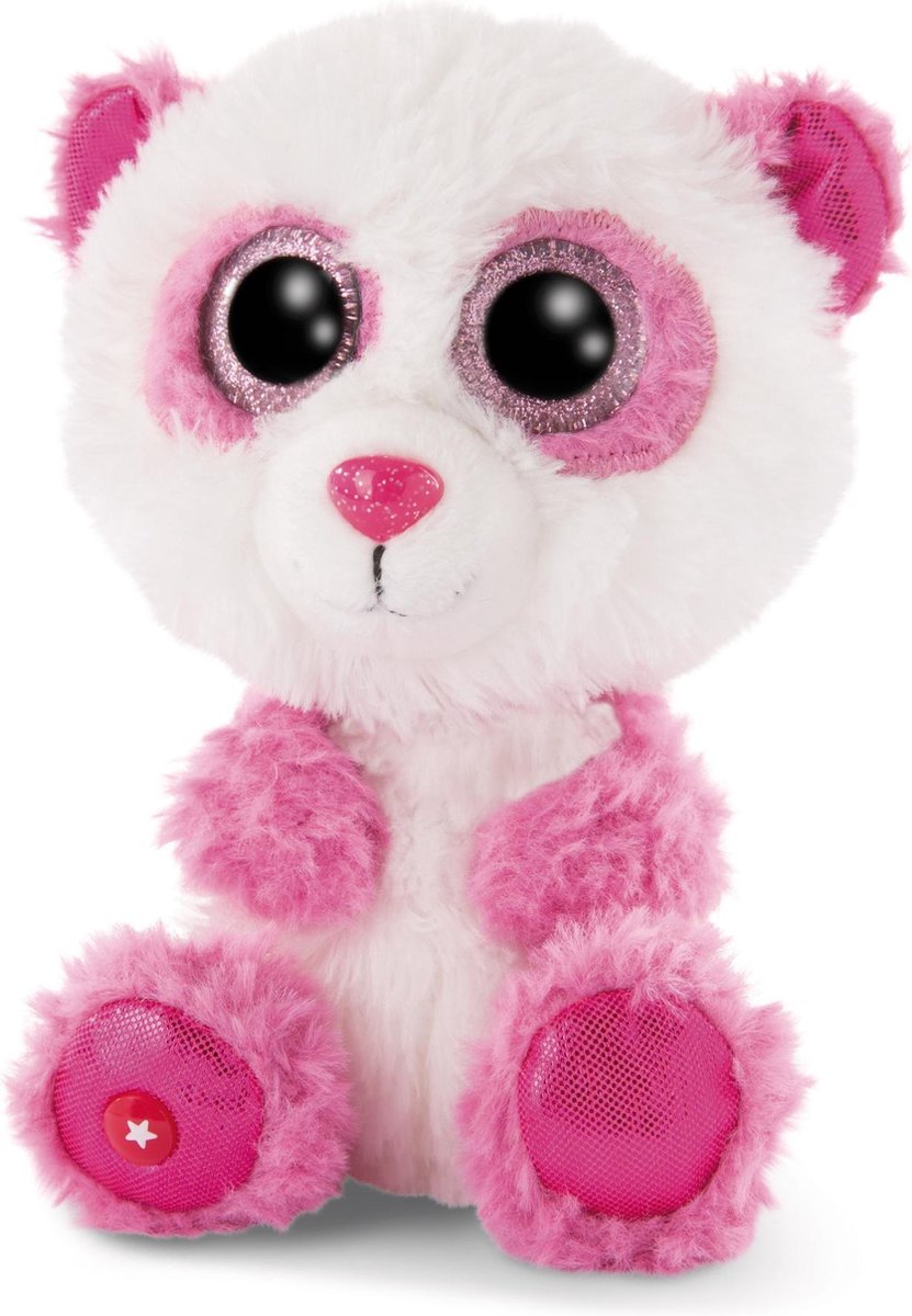Nici Knuffel Glubschis Panda Junior 15 Cm Pluche Wit/roze