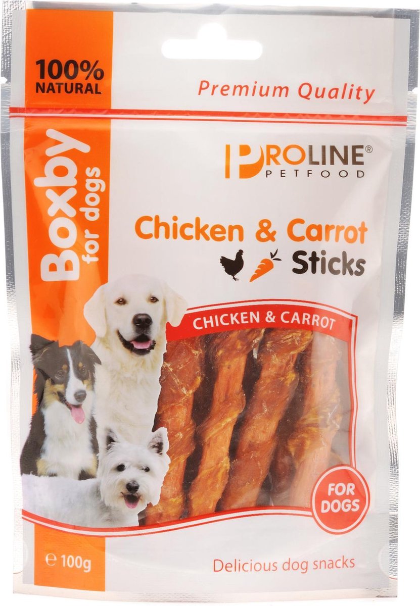 Proline Boxby Sticks  - Kip/Wortel - Hondensnack - 100 g