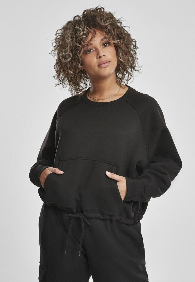 Urban Classics Sweater/trui -2XL- Oversized Short Raglan Zwart