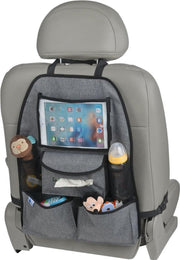 Auto organizer met tablethouder & tissuehouder - Autostoel organiser met tabletvak - iPad houder auto - Altabebe - Grijs