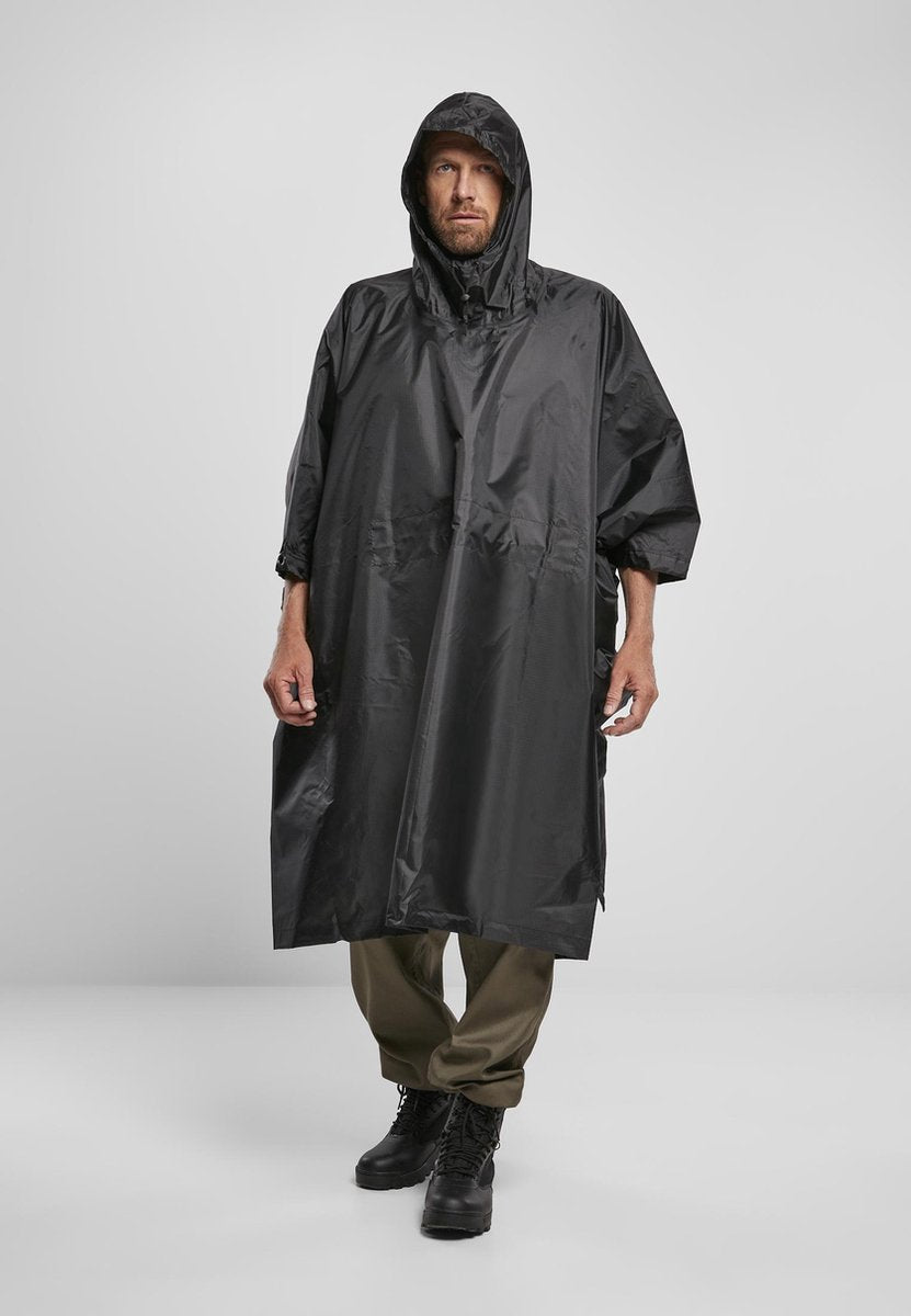 Ripstop Poncho zwart