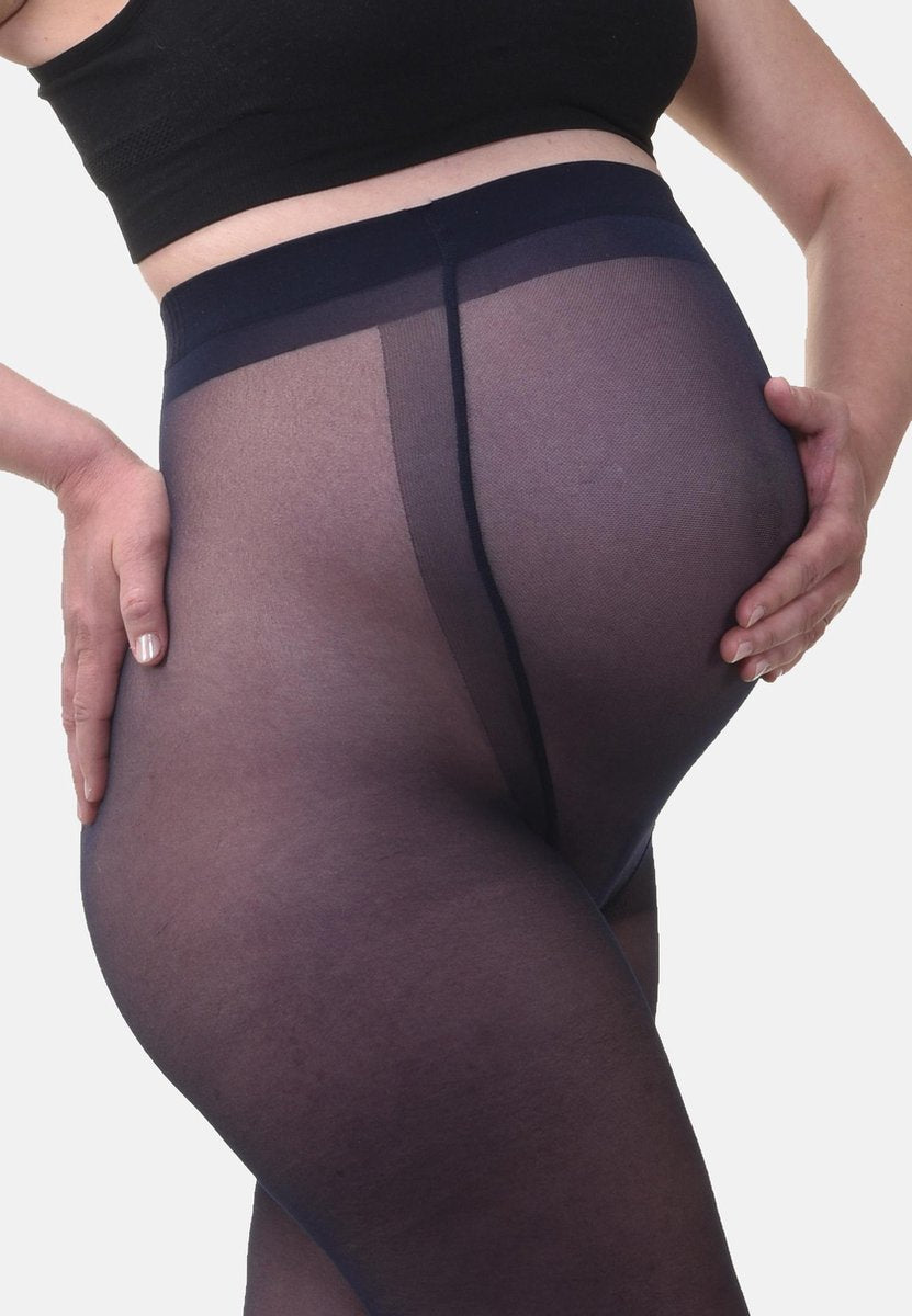 Mamsy Comfortabele Sheer Zwangerschapspanty 20den (Marine | S)