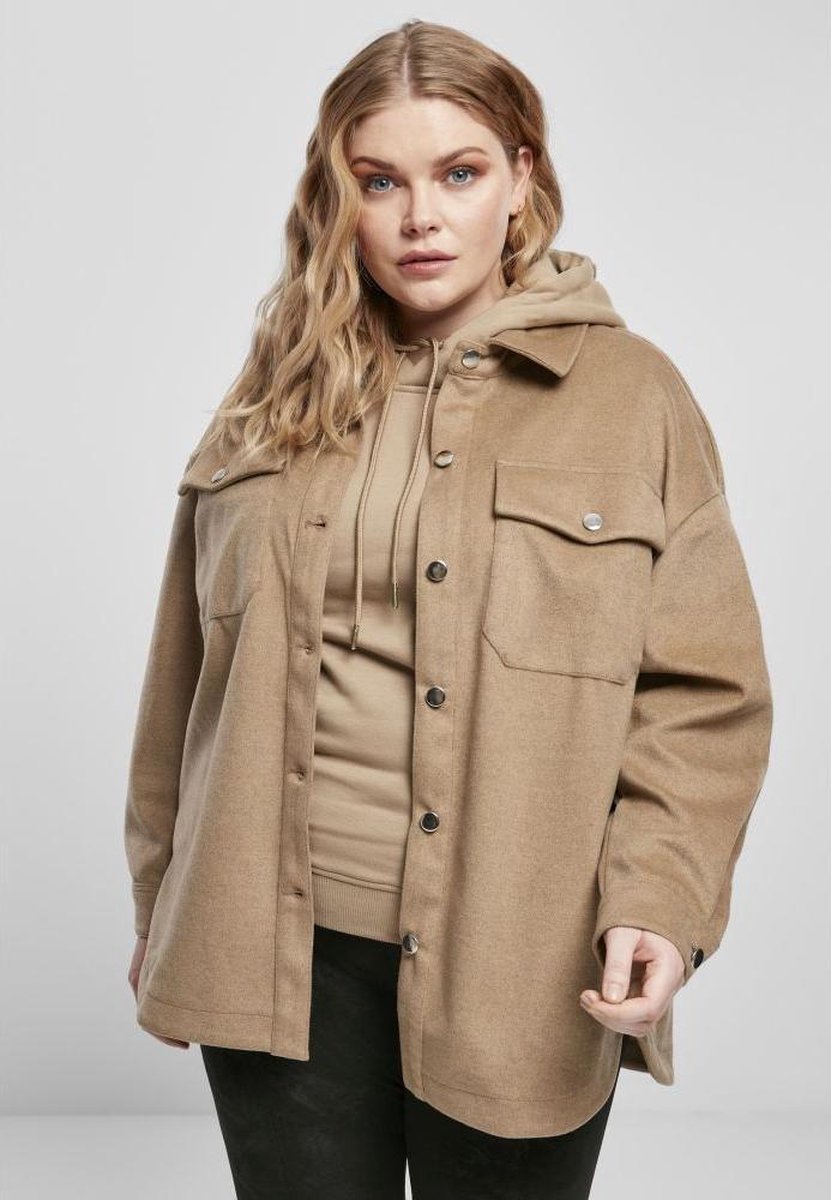 Urban Classics Blouse -M- Classic Overshirt Beige