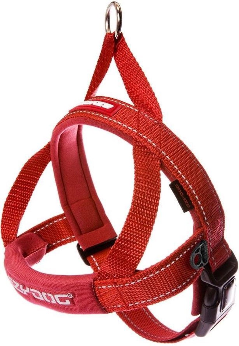 EzyDog Quick Fit Hondenharnas / tuig - XL - Rood