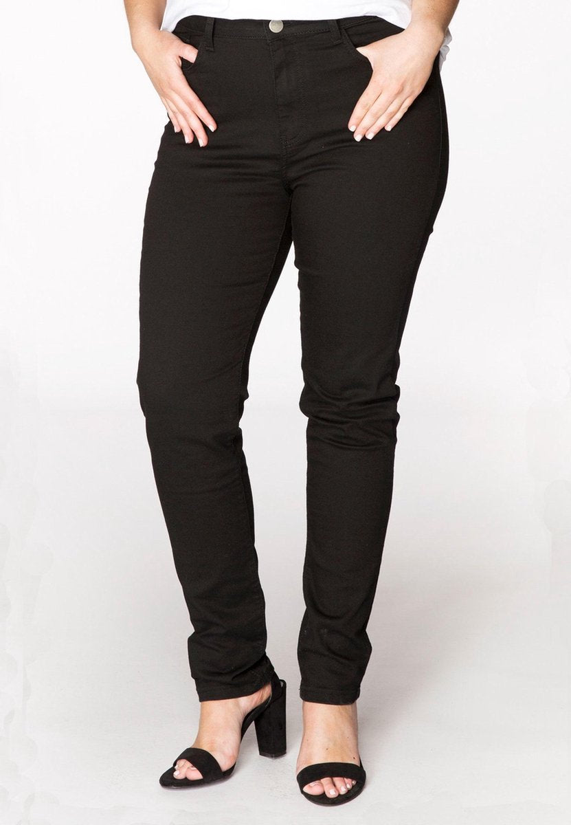 Yoek | Grote maten - dames tregging - zwart