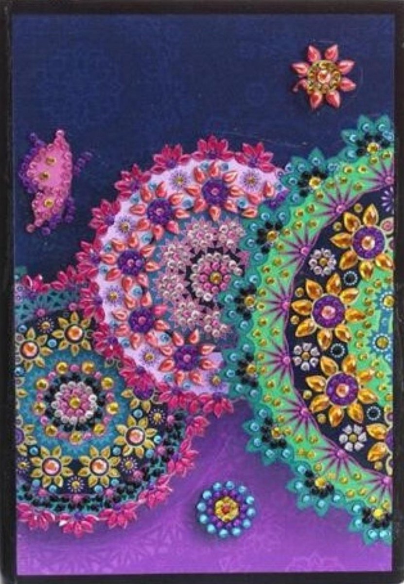 Diamond Painting Notitieboekje Pakket - Mandala Kleuren - Compleet