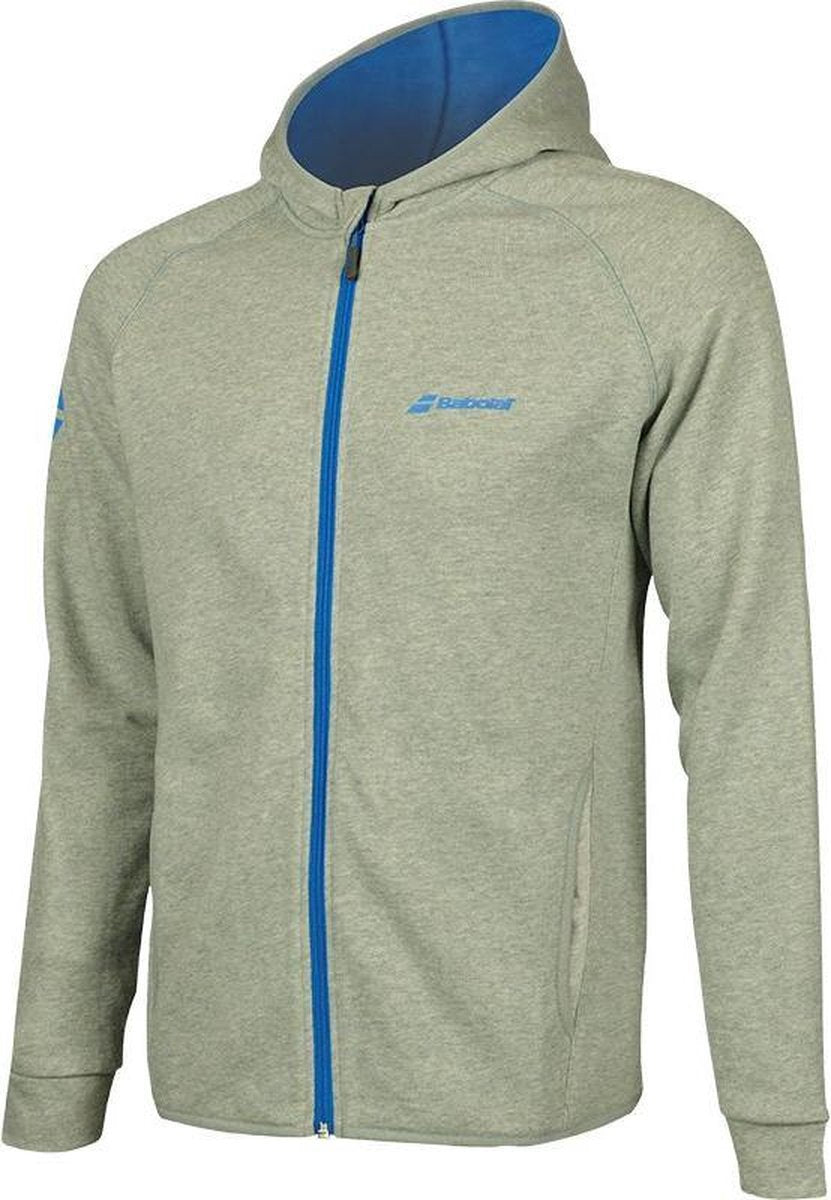 Babolat - Core Full Zip Hoody - Grijs - Blauw - Maat S