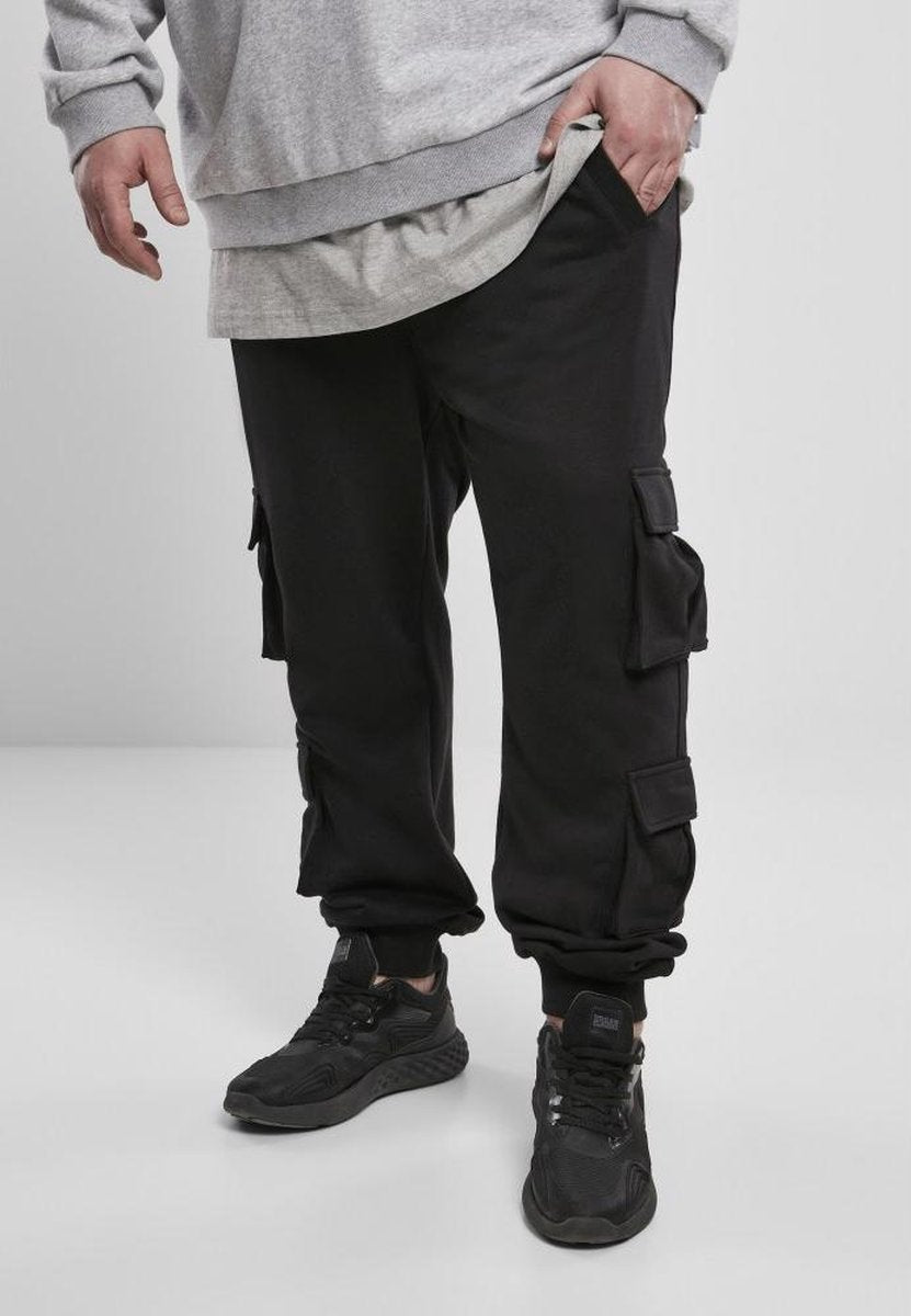 Urban Classics Heren joggingbroek -S- Double Pocket Terry Zwart