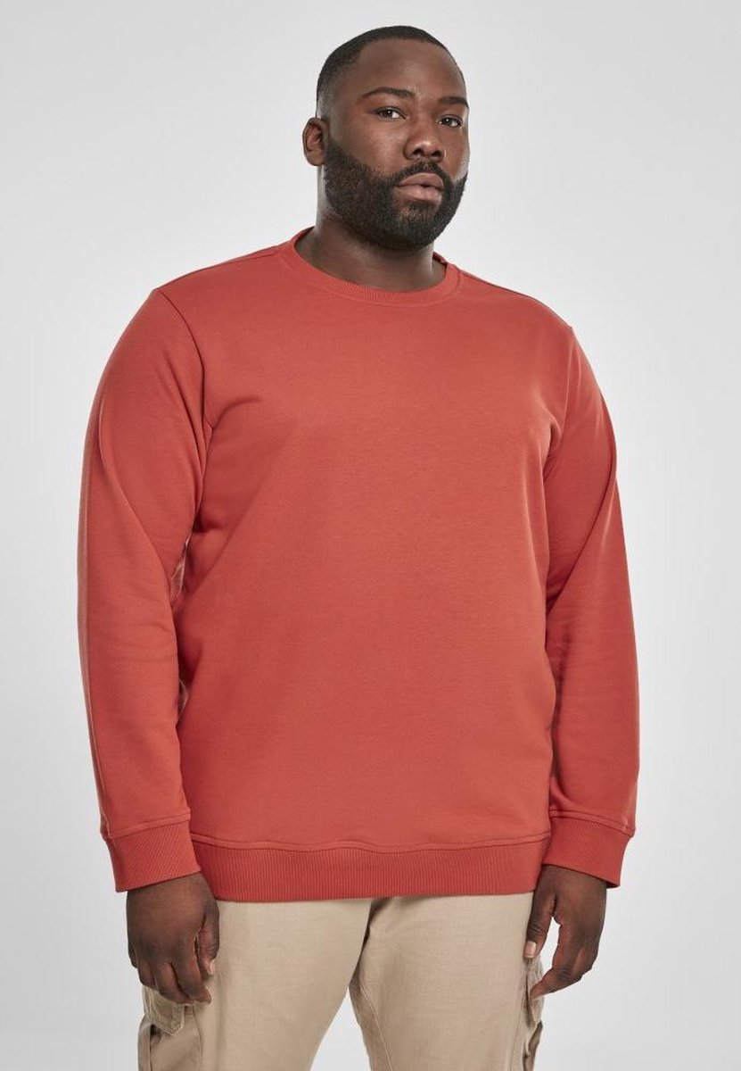Urban Classics Sweater/trui -5XL- Basic Terry Crew Rood