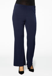 Yoek | Grote maten - dames bootcut pantalon - donkerblauw