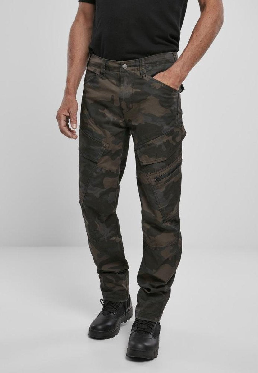 Urban Classics Cargo broek -XL- Adven Slim Fit Zwart/Bruin