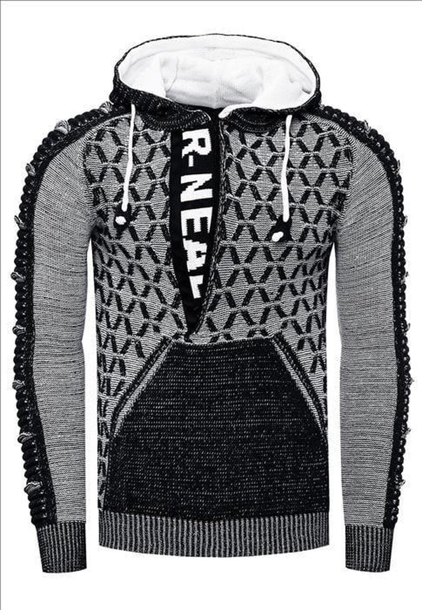 Trui - Hoodie - Rusty Neal - 13362 - Zwart / Wit
