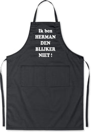 Mijncadeautje - Luxe schort - Ik ben Herman den blijker niet - zwart