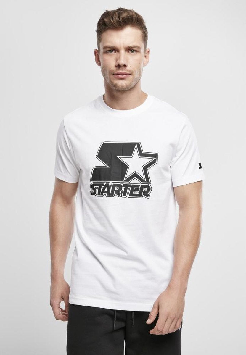 Starter Heren Tshirt -S- Contrast Logo Jersey Wit