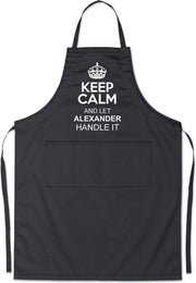 Outlet - Keukenschort - Keep Calm - met de voornaam ALEXANDER
