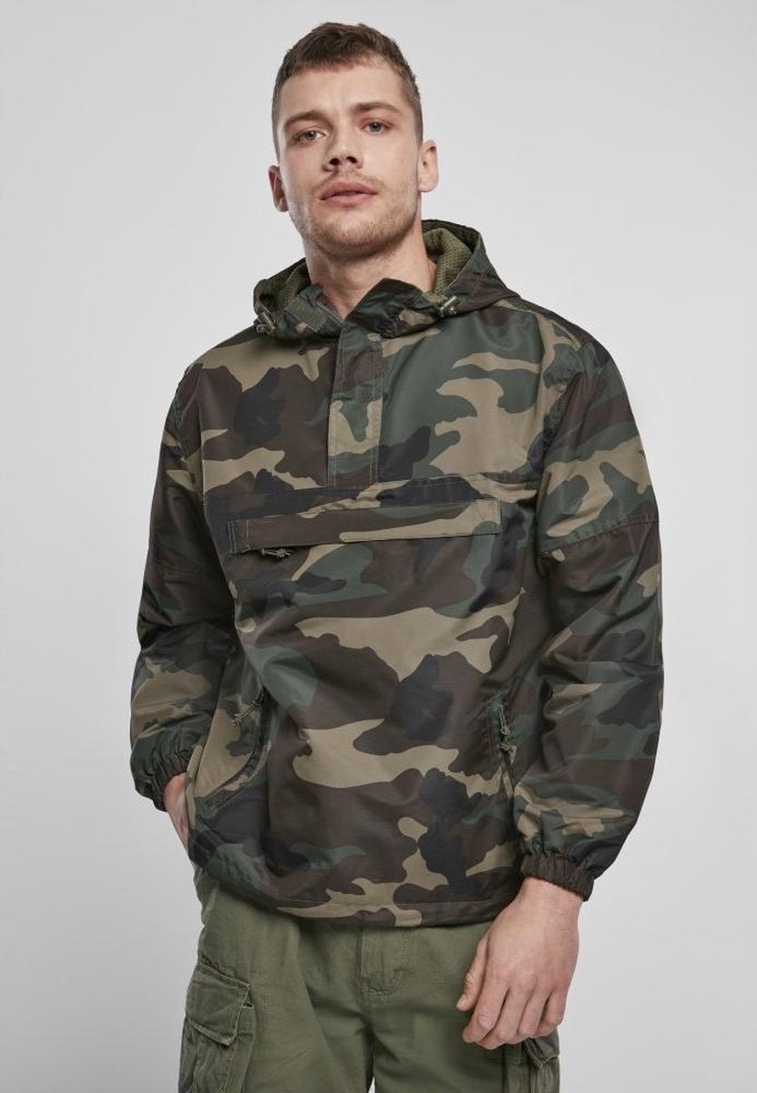 Urban Classics Pullover Jas -S- Summer Groen/Bruin